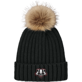 Scary Badgers Faux Fur Pom Beanie