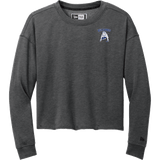 Chicago Bulldogs New Era Ladies Tri-Blend Fleece Crop Crew