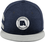 Aspen Aviators New Era Shadow Heather Striped Flat Bill Snapback Cap